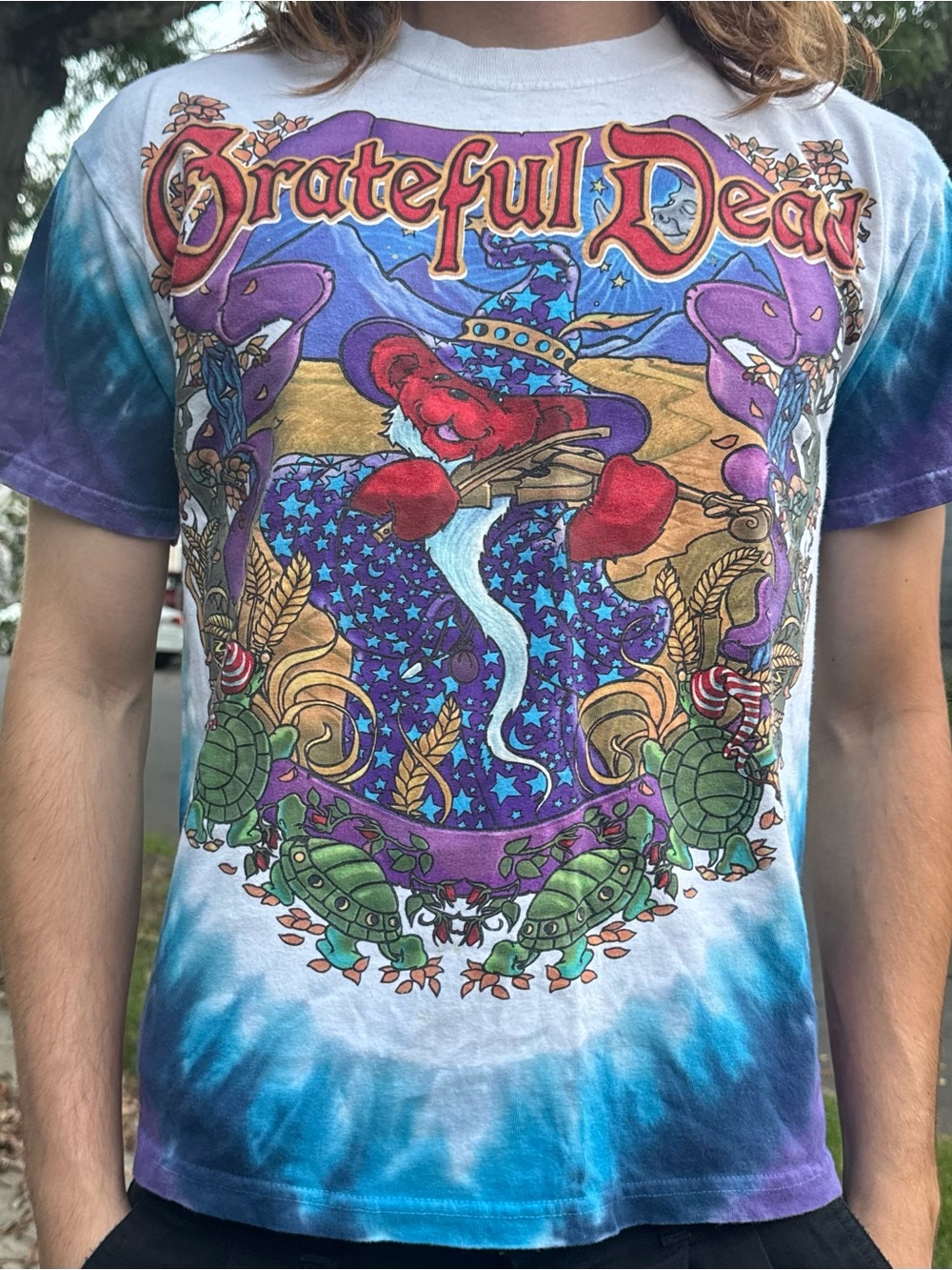 Liquid Blue Grateful Dead Tie-Dye Tee - Purple, Blue, Red, Green, Gold